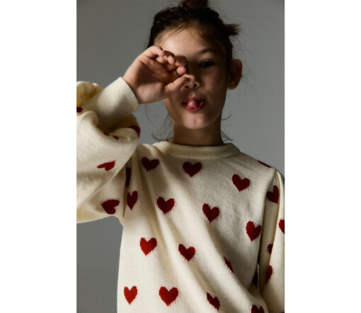 The New Society - Pullover "FUJI", Herzen, WolleMix – Bild 3