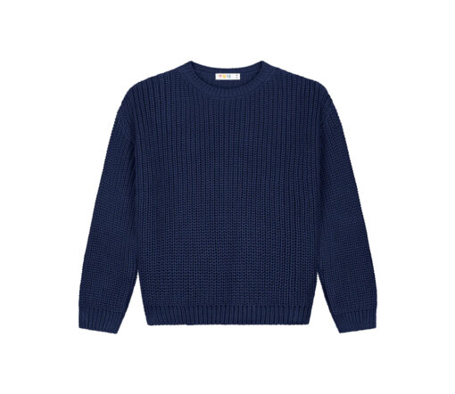 YUKI - Chunky Knit Women, NAVY, Bio Baumwolle