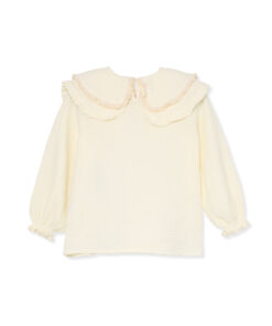 mylittleCOZMO - Bluse EVA, Ivory, Biobaumwolle