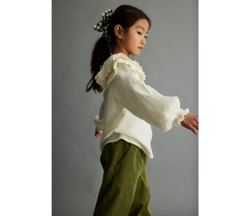 mylittleCOZMO - Bluse EVA, Ivory, Biobaumwolle – Bild 7