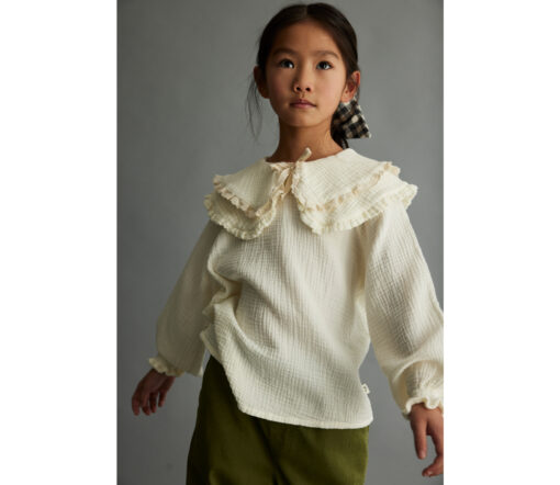 mylittleCOZMO - Bluse EVA, Ivory, Biobaumwolle – Bild 4