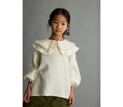 mylittleCOZMO - Bluse EVA, Ivory, Biobaumwolle – Bild 2