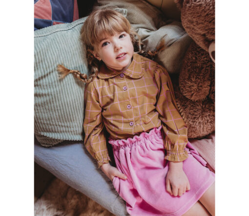 SPROET & SPROUT - Bluse Peter Pan, CHECKED, mustard, Biobaumwolle – Bild 3