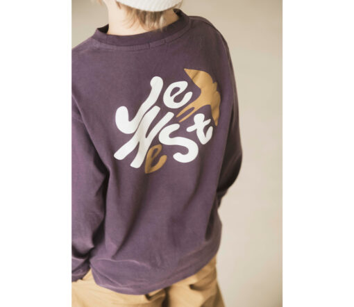 JENEST - Longsleeve, BOB, plum, Biobaumwolle – Bild 2