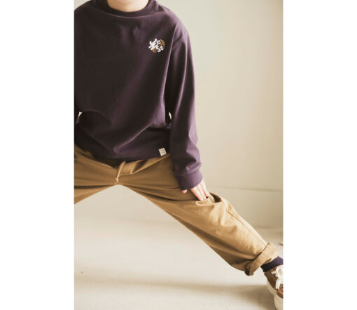 JENEST - Longsleeve, BOB, plum, Biobaumwolle – Bild 4