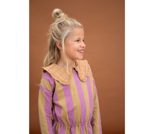 SPROET & SPROUT - Kleid, SKATER DRESS, block stripe, purple pink, Bio Baumwolle – Bild 4