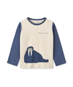Liewood -  Longsleeve "APIA", ecru/blue, Biobaumwolle GOTS zertifiziert