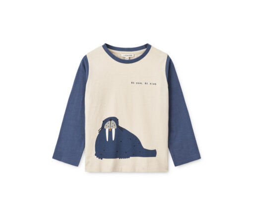 Liewood -  Longsleeve "APIA", ecru/blue, Biobaumwolle GOTS zertifiziert