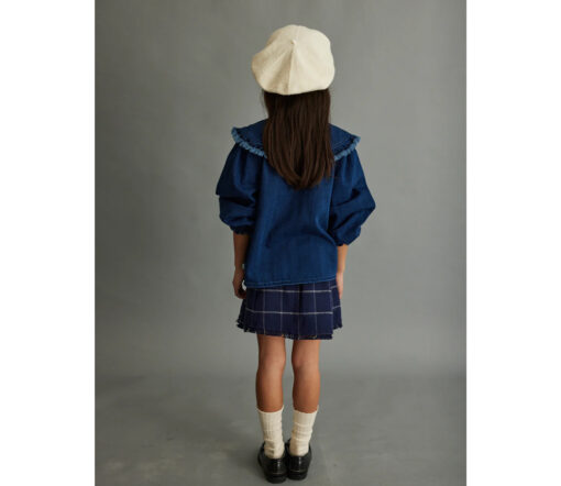 mylittleCOZMO - Bluse "HERRINGBONE", Denim, Biobaumwolle – Bild 6