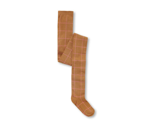 SPROET & SPROUT - Strumpfhose, CHECKED, mustard Bio Baumwolle
