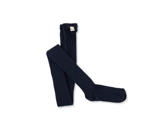 mylittleCOZMO - Strumpfhose, gerippt, navy, Biobaumwolle