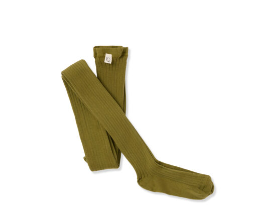 mylittleCOZMO - Strumpfhose, gerippt, green, Biobaumwolle