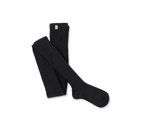 mylittleCOZMO - Strumpfhose, gerippt, grey melange, Biobaumwolle