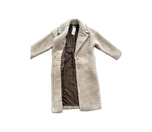 Alwero - Mantel "TEDDY MAX" Adult,  Sand Brown, Biowolle Ultra Light – Bild 3