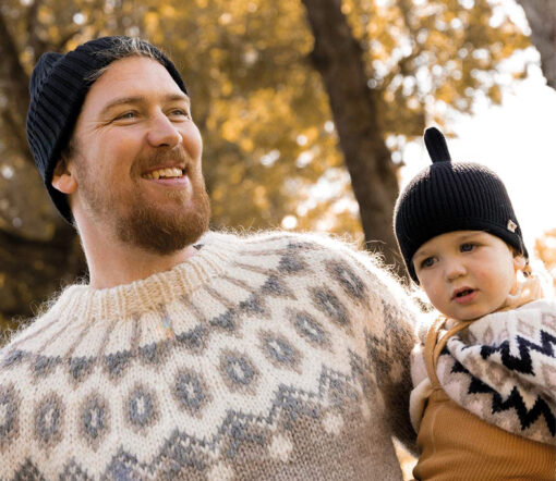 OH CHAPÔ - Beanie, SCHWARZ, Bio Merinowolle – Bild 3