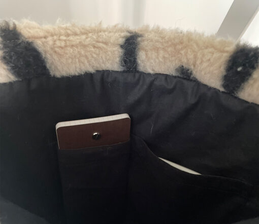 Alwero - Tasche "MOM BAG", Gepard, Wolle – Bild 2