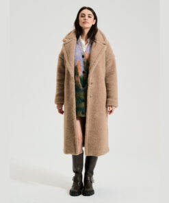 Alwero - Mantel "TEDDY MAX" Adult,  TAN, Biowolle Ultra Light