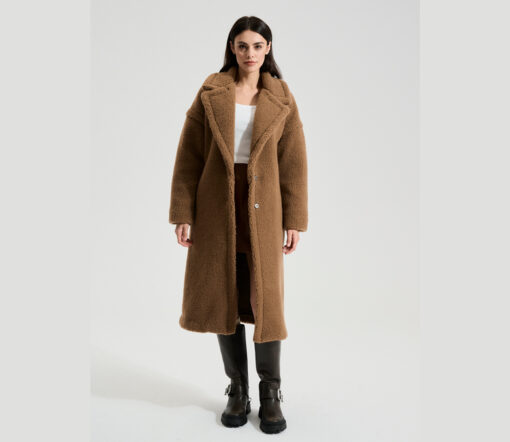 Alwero - Mantel "TEDDY MAX" Adult,  Teddy, Biowolle Ultra Light