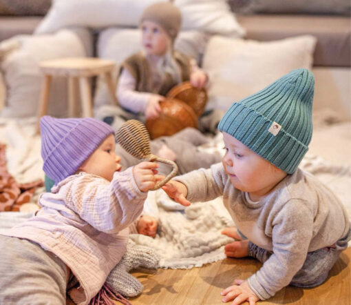 OH CHAPÔ - Beanie, LAVENDEL, Bio Merinowolle – Bild 3