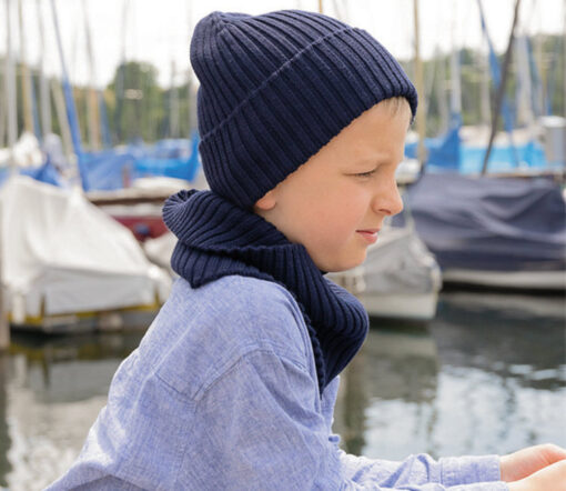 OH CHAPÔ - Beanie, NAVY, Bio Merinowolle – Bild 4