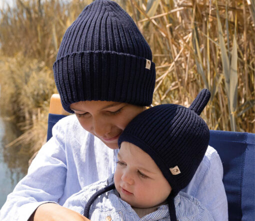 OH CHAPÔ - Beanie, NAVY, Bio Merinowolle – Bild 3