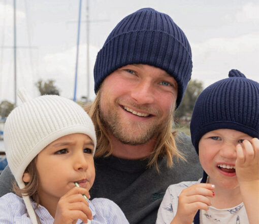 OH CHAPÔ - Beanie, NAVY, Bio Merinowolle – Bild 2
