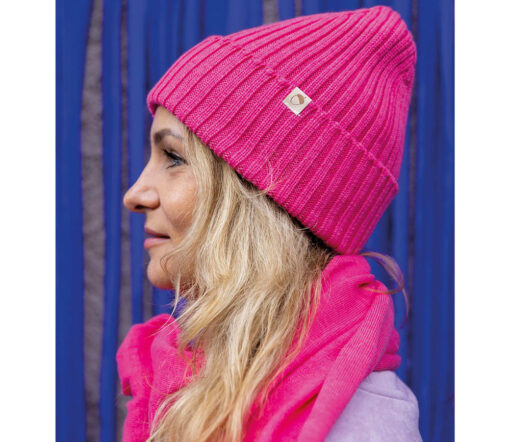 OH CHAPÔ - Beanie, PINK, Bio Merinowolle – Bild 2