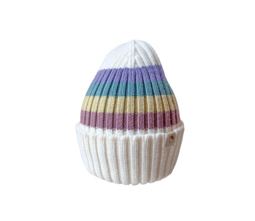 OH CHAPÔ - Beanie, REGENBOGEN, Bio Merinowolle