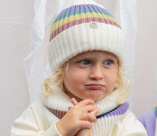 OH CHAPÔ - Beanie, REGENBOGEN, Bio Merinowolle – Bild 2