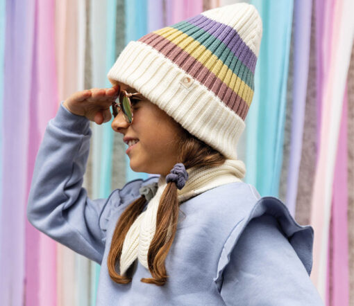 OH CHAPÔ - Beanie, REGENBOGEN, Bio Merinowolle – Bild 4
