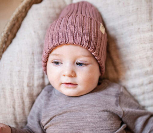 OH CHAPÔ - Beanie, ROSÉ, Bio Merinowolle – Bild 3