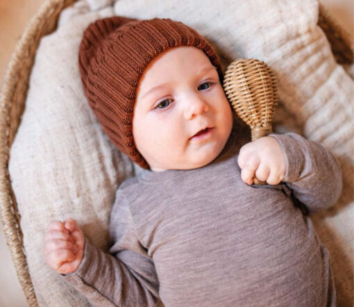 OH CHAPÔ - Beanie, ZIMT, Bio Merinowolle – Bild 5