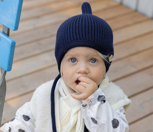 OH CHAPÔ - Pinni, NAVY, Bio Merinowolle – Bild 2