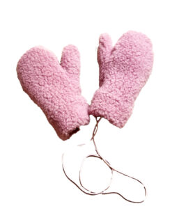 Alwero - Handschuhe "GULLY JUNIOR" mit Band, VENETIAN PINK, Biowolle Ultra Light