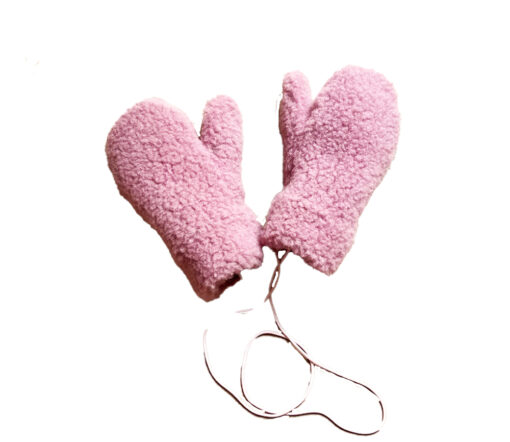 Alwero - Handschuhe "GULLY JUNIOR" mit Band, VENETIAN PINK, Biowolle Ultra Light