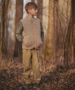 Alwero - Bodywarmer RUDI Junior, Tan, Biowolle