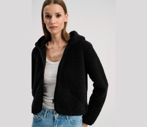 Alwero - Übergangsjacke "YPOS" Adult, Biowolle, Deep Black, ultra light – Bild 2