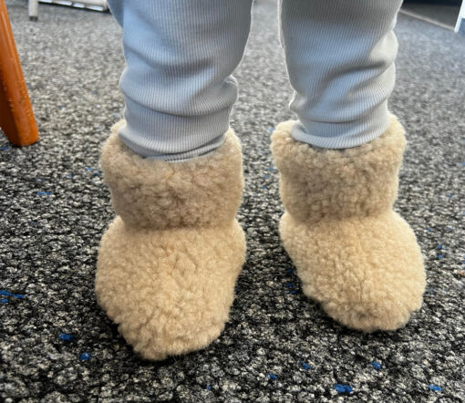 Alwero - Booties Baby, EVERS, Tan, Biowolle – Bild 2
