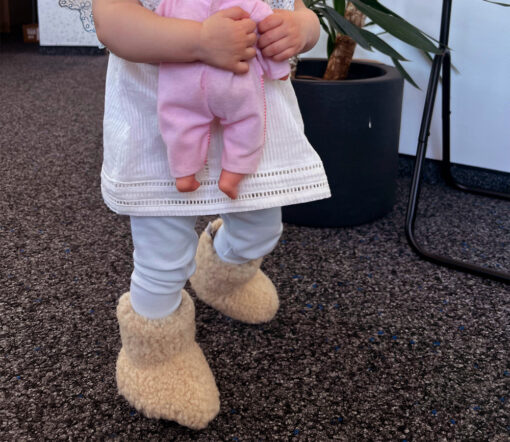 Alwero - Booties Baby, EVERS, Tan, Biowolle – Bild 3