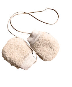 Alwero - Handschuhe "EVERS BABY" mit Band, SAND BROWN, Biowolle Ultra Light
