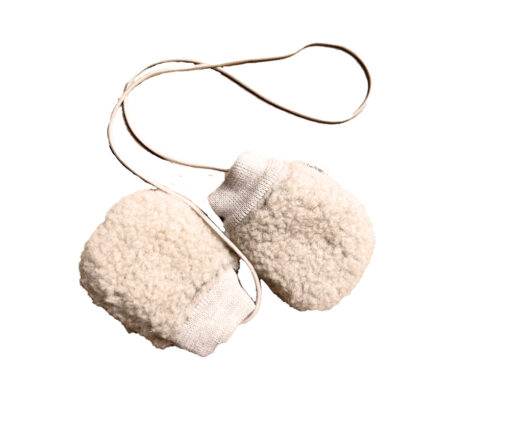 Alwero - Handschuhe "EVERS BABY" mit Band, SAND BROWN, Biowolle Ultra Light