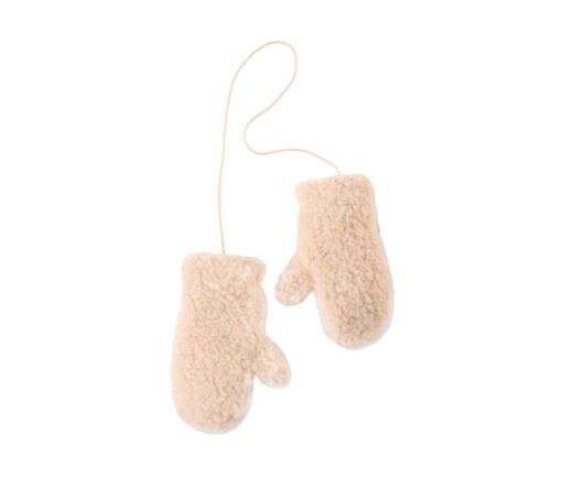 Alwero - Handschuhe "GULLY JUNIOR" mit Band, SAND BROWN, Biowolle Ultra Light
