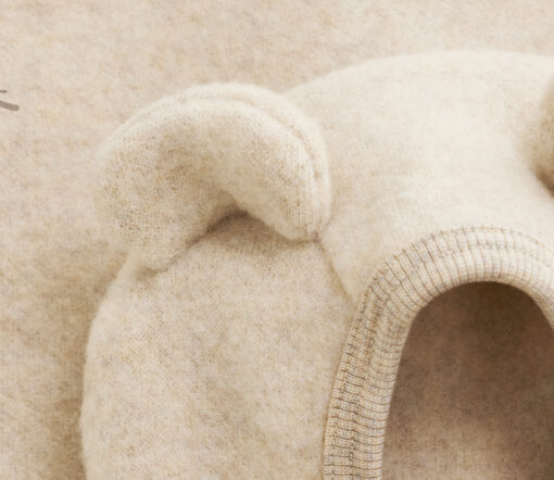 Huttelihut -  Jacke EARS M, camel, Wollefleece mit Öhrchen, ultrasoft – Bild 3