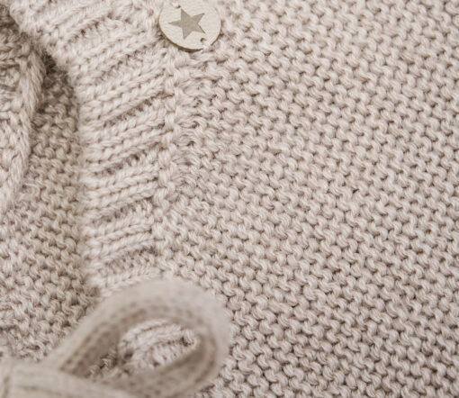 Huttelihut -   Mütze Wool Knit w. Pompom, MerinoWolle, creme – Bild 3