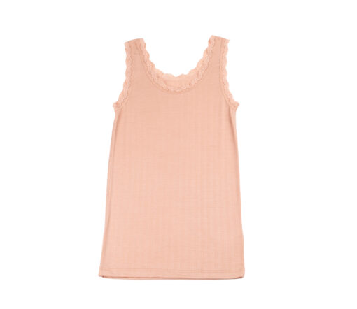 JOHA - Unterhemd mit Rüschen Women, Wolle/Seide, peach