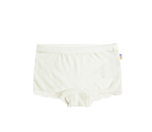 JOHA - Unterhose mit Rüschen, Wolle/Seide, natur