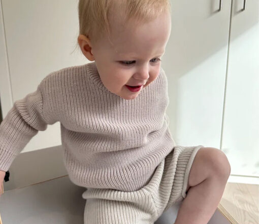 LILLE TONI - Pullover "PAUL", rosewood, Merinowolle – Bild 2