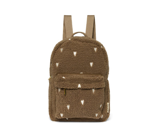 Studio Noos - Rucksack Midi "TEDDY HEARTS" brown LIMITED EDITION