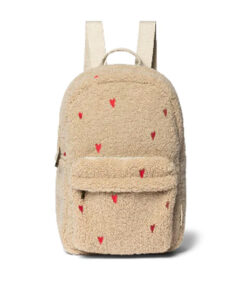 Studio Noos - Rucksack Midi "TEDDY HEARTS" beige LIMITED EDITION