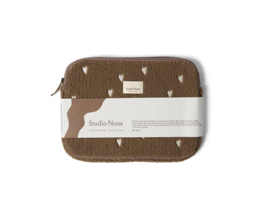 Studio Noos - Laptop-Tasche "TEDDY HEARTS", 13 Zoll, brown LIMITED EDITION – Bild 2
